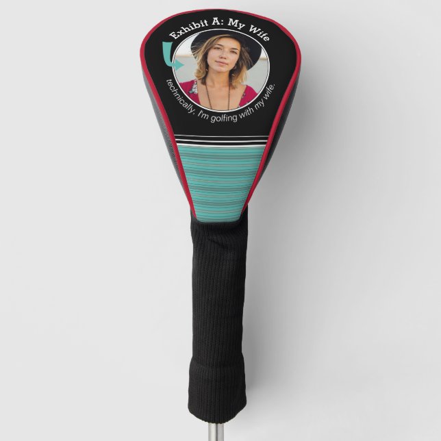 Technically, I'm Golfing With My Wife Golf Head Cover (Front)