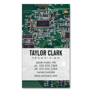 Technician   Software Engineer Magnetic Business Card