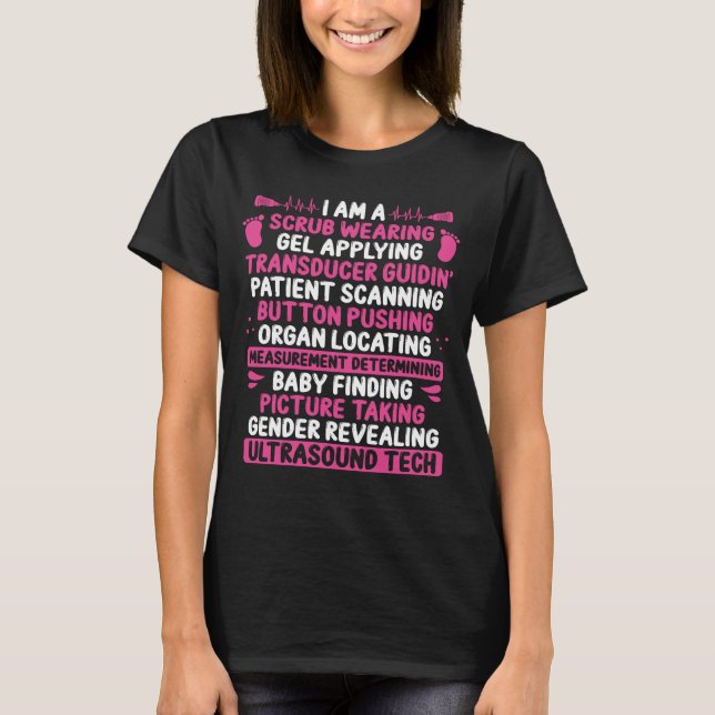 Technician Ultra Tech Job Sonographer T-Shirt (Front)