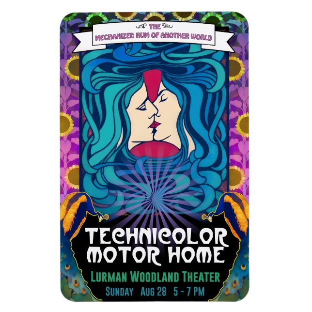 Technicolor Motor Home Woodland Kiss Magnet (Vertical)