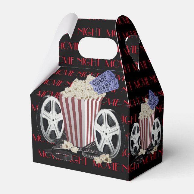 Technicolor Movie Night Gable Favour Box (Front Side)