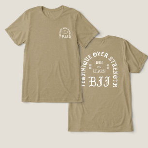Technique over Strength front & back (white) Tri-Blend Shirt
