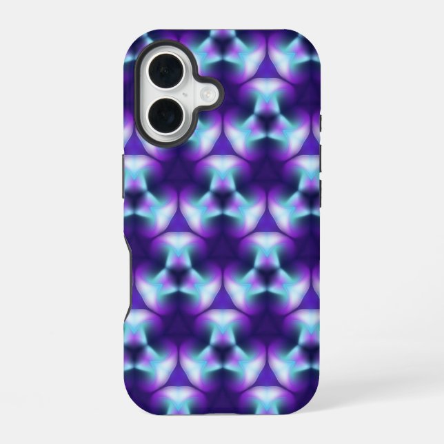 Techno Blue  iPhone 16 Case (Back)