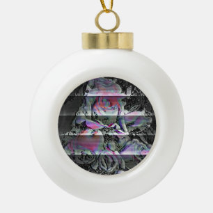 Techno Bouquet Ceramic Ball Christmas Ornament