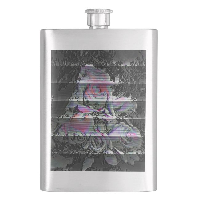 Techno Bouquet  Hip Flask (Front)
