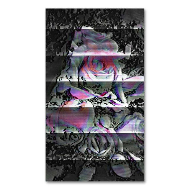Techno Bouquet  Magnetic Business Card (Front Vertical)
