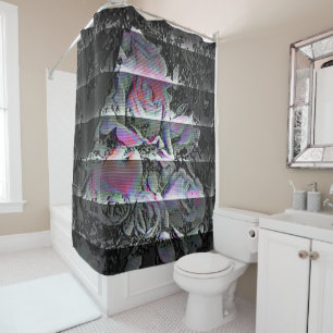 Techno Bouquet Shower Curtain