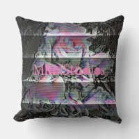 Techno Bouquet  Throw Pillow