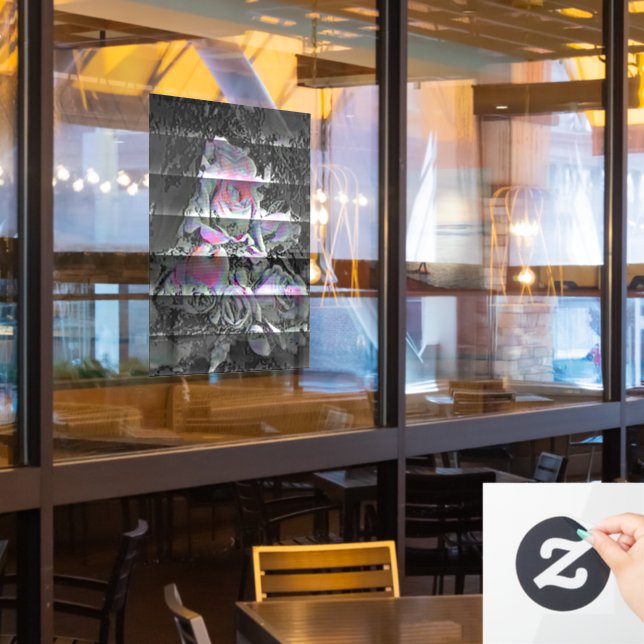 Techno Bouquet  Window Cling (Restaurant Window)