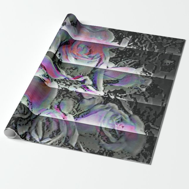 Techno Bouquet  Wrapping Paper (Unrolled)
