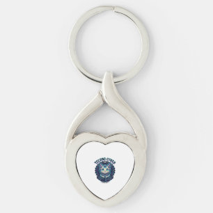 Techno Cyber Cat Funny Cat Lover Design - Techno C Key Ring