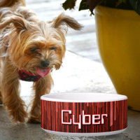 Techno Cyberspace Red and Black Personalised Pet