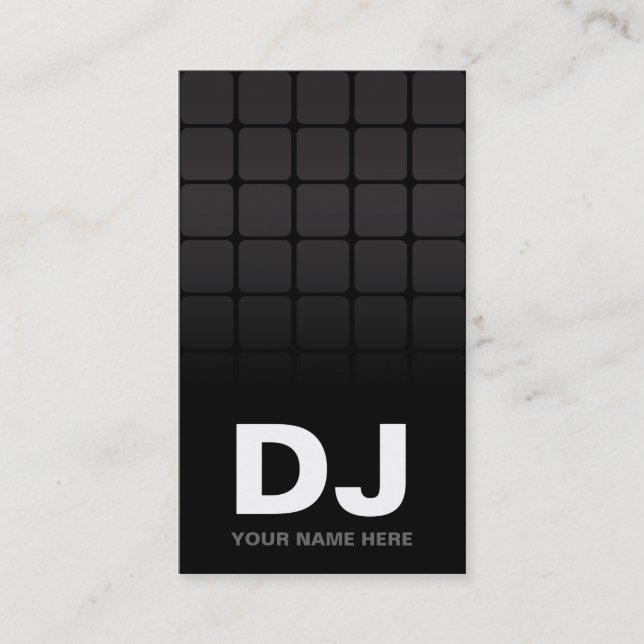 Techno Gradient  DJ Business Cards (Front)