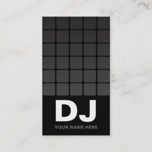 Techno Gradient DJ Business Cards