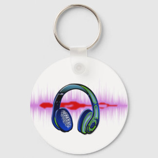 Techno Headphones Key Ring