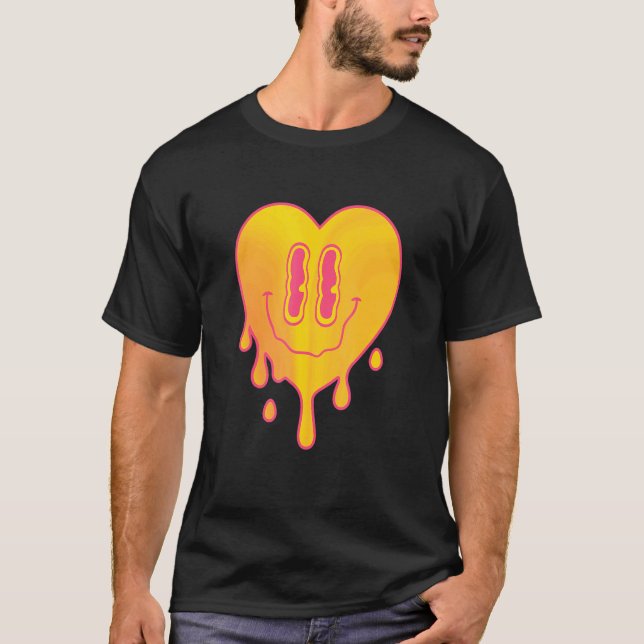 Techno Heart Edm Music Festival Rave Dubstep T-Shirt (Front)