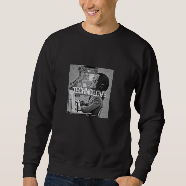 Techno Hoodie Techno T-Shirt Techno Cushion Rave (Front)