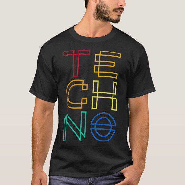 Techno House Music EDM Trance DJ Shirt (Front)