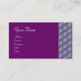 TECHNO INFINITE Gold Swirls In Blue Purple Business Card