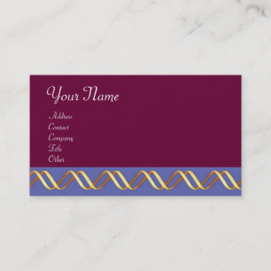 TECHNO INFINITE Gold Swirls In Blue Purple Business Card