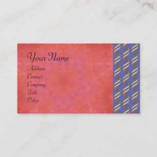 TECHNO INFINITE Gold Swirls In Blue Red Pink Business Card
