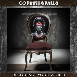 Techno Japanese cyborg Geisha Tissue Paper