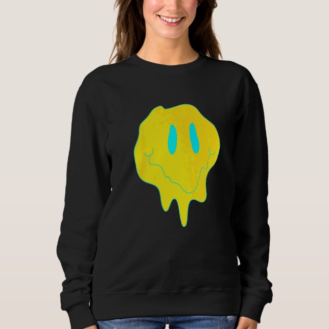 Techno Melting Edm Music Festival Rave Dubstep   Sweatshirt (Front)