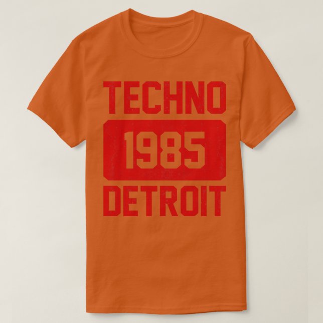 Techno Music 1985 Vintage T-Shirt (Design Front)
