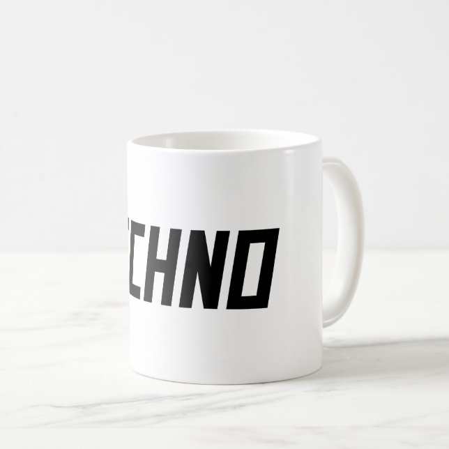 TECHNO Music Coffee Mug (Front Right)