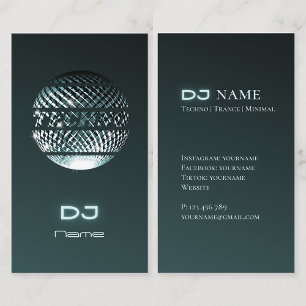 Techno music DJ Business Card