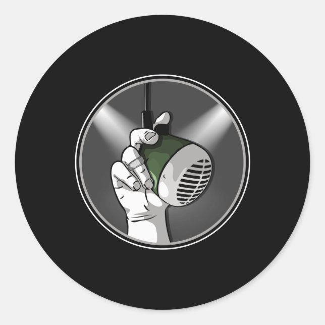 Techno Music DJ Rave Electro Trance Gift Idea Classic Round Sticker (Front)
