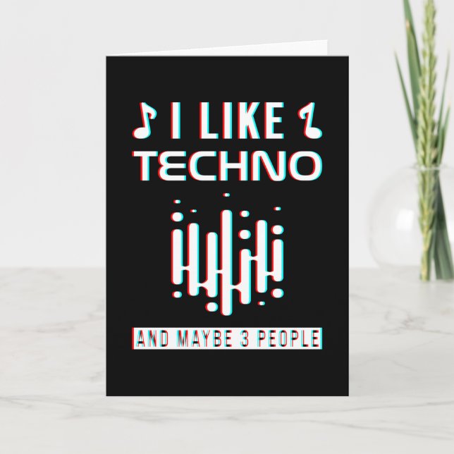 Techno Music Electro River Card (Front)