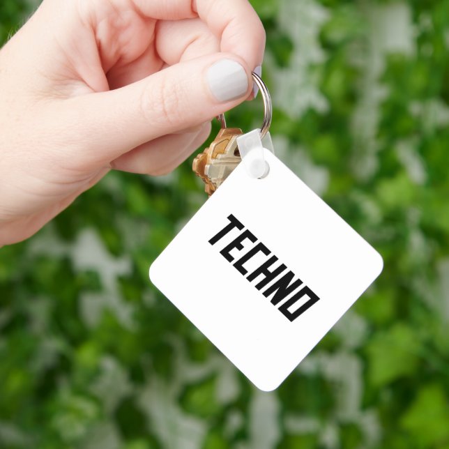 TECHNO Music Key Ring (Hand)