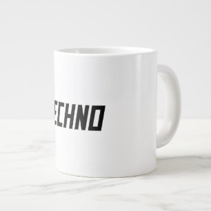 TECHNO Music Large Coffee Mug