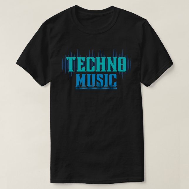 Techno Music Neon Colours T-Shirt (Design Front)
