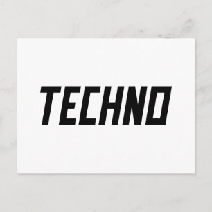 TECHNO Music Postcard