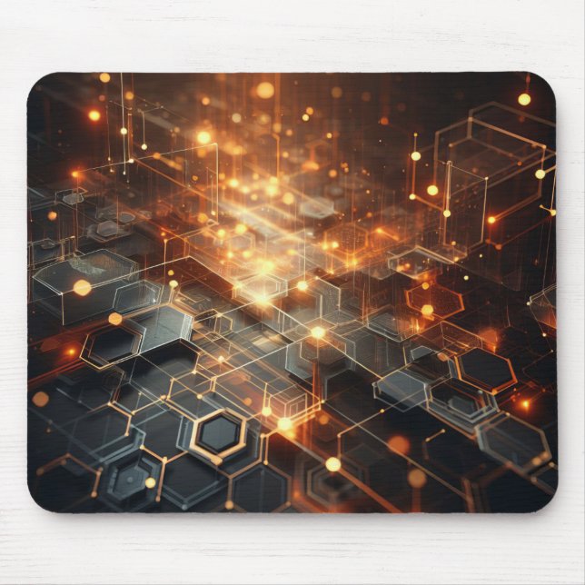 Techno-Organic Vision: Futuristic Designs for Your Mouse Pad (Front)