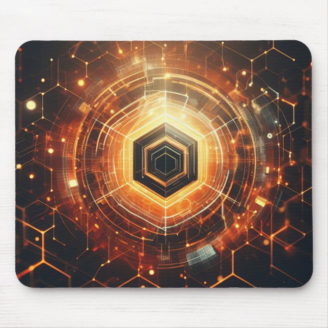 Techno-Organic Vision: Futuristic Designs for Your Mouse Pad (Front)