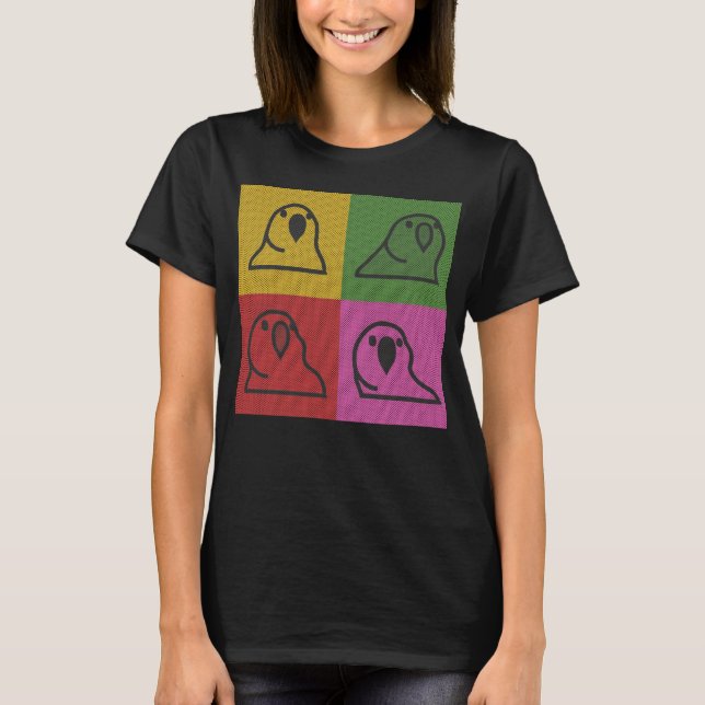 Techno Party Parrot Pop Art TShirt (Front)