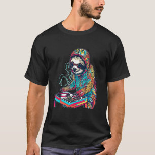 Techno Party Sloth Summer Music Festival T-Shirt