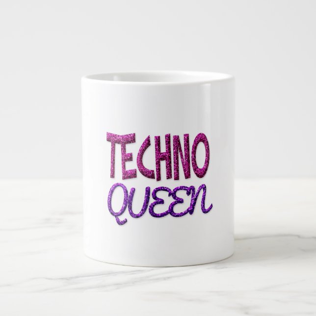 Techno Queen Large Coffee Mug (Front)