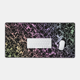 techno rainbo : desk mat