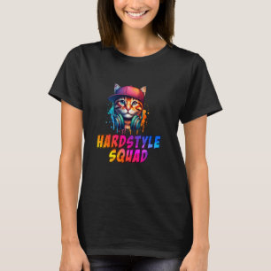 Techno Rave Cat - Hardstyle Squad Festival Party H T-Shirt