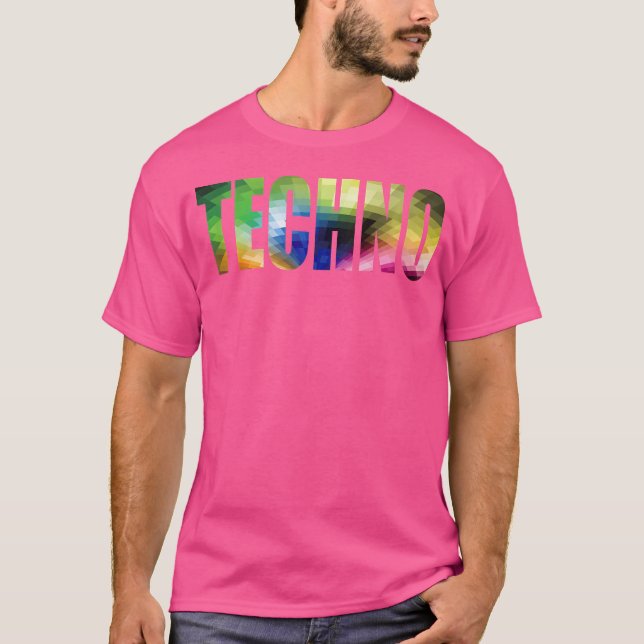Techno Raver Dj Rave Party Clubber Edm Festival T-Shirt (Front)