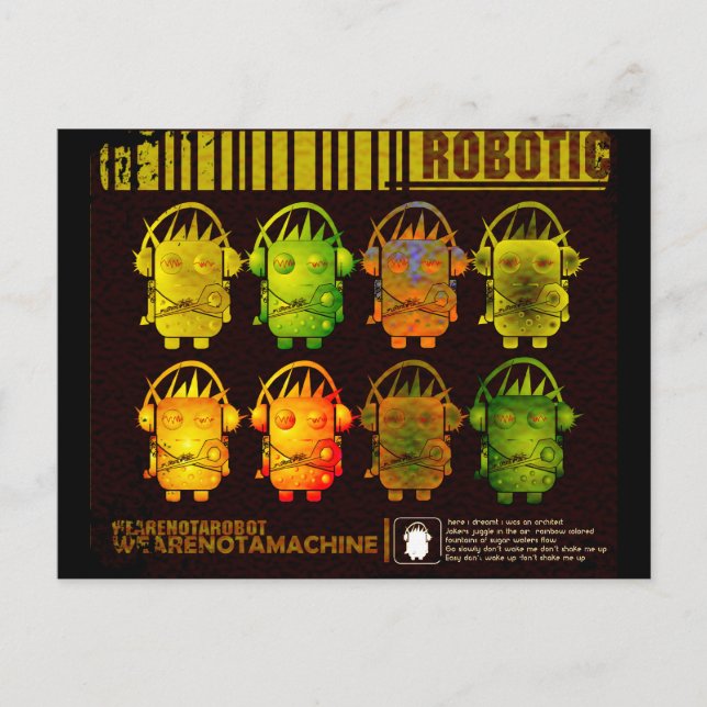Techno Robot Postcard (Front)