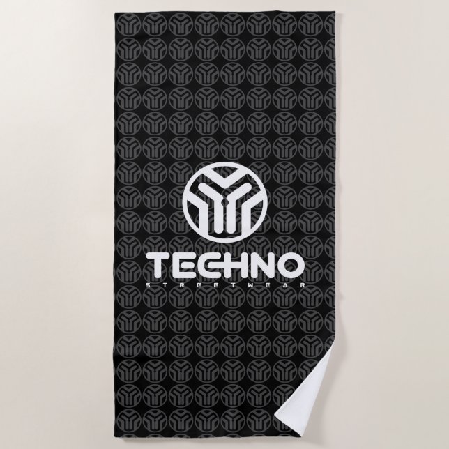Techno Streetwear - Logo - Beach Towel (Front)