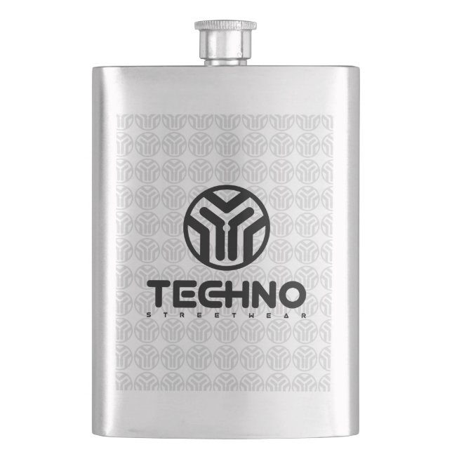 Techno Streetwear - Logo - Flask (Front)