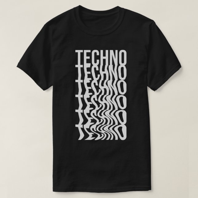 techno text 1 T-Shirt (Design Front)
