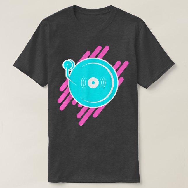 Techno Turntable EDM Music Festival Rave Dubstep  T-Shirt (Design Front)