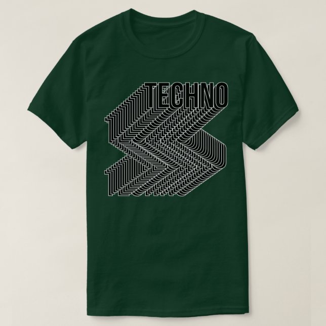 techno typography design T-Shirt (Design Front)